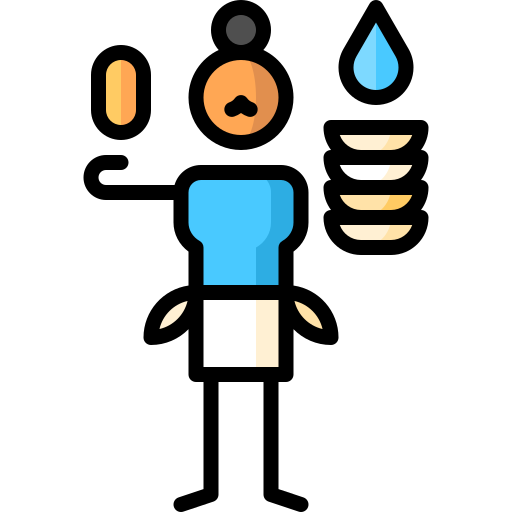 Washing dishes